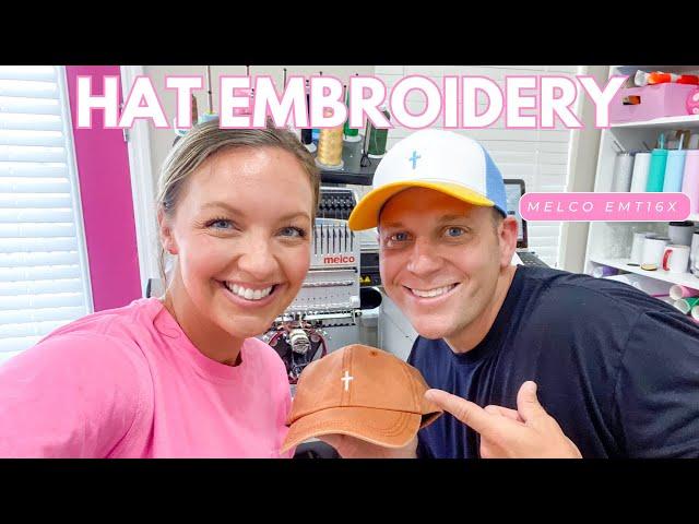 Hat Embroidery using the Melco EMT16x Embroidery Machine: How to embroider unstructured Dad caps