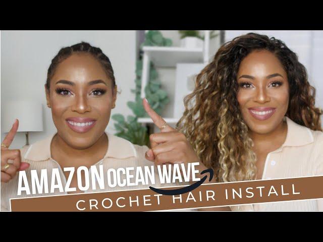 AMAZON OMBRE OCEAN WAVE CROCHET HAIR INSTALL| LIA LAVON