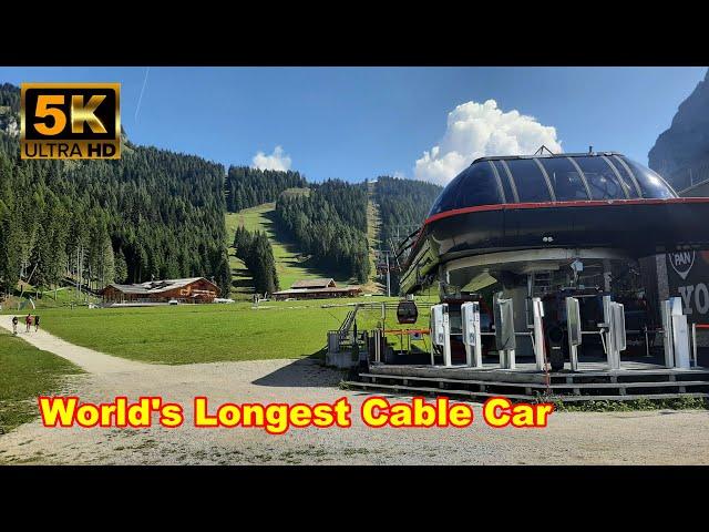 World's Longest Cable Car | Alleghe Belluno  Italia 5k