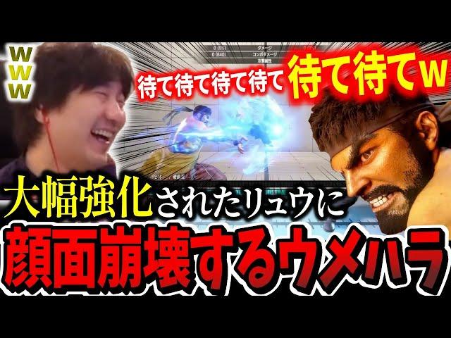 【新調整】「ヤバくね？これ！？」大幅強化されたリュウの調整で顔面が崩壊するウメハラ【ウメハラ】【梅原大吾】【切り抜き】【スト6 SF6】