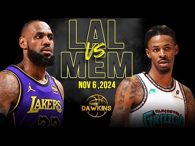 Los Angeles Lakers vs Memphis Grizzlies Full Game Highlights | Nov 6, 2024 | FreeDawkins