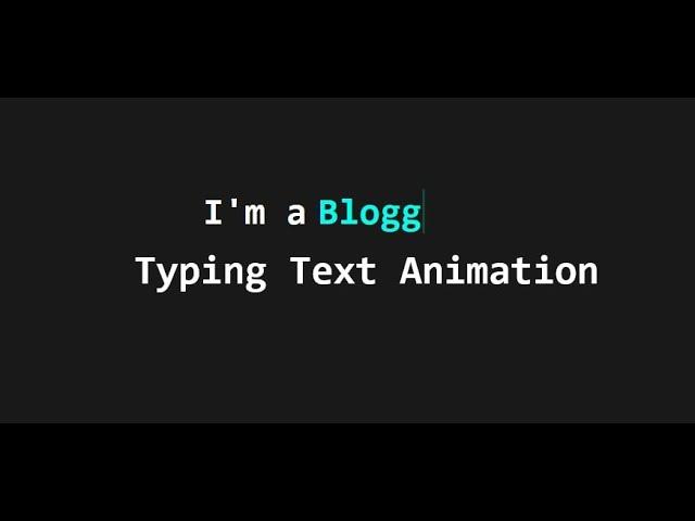 CSS Text Typing Animation | Multiple Text Typing Animation