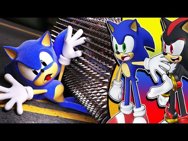 Sonic and Shadow Vs GIANT Shredder!