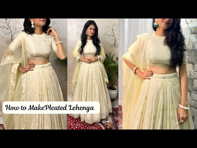 Perfact Pleated Lehenga Cutting And Stitching/Lehenga Dress /How To Make Pleated Lehenga