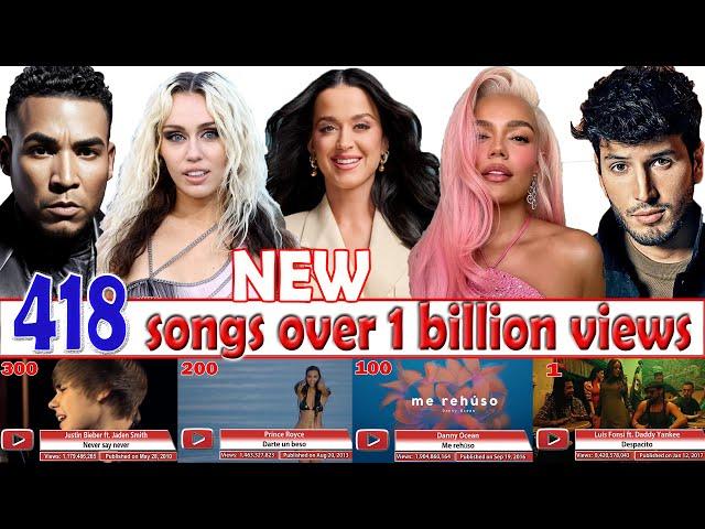 All 418 songs with over 1 billion views -  Apr. 2024 №39