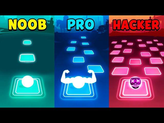 NOOB vs PRO vs HACKER - Tiles Hop: EDM Rush