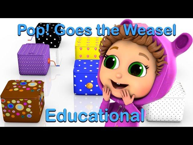 Pop Goes The Weasel (Learn Colors) | Baby Songs with Baby Joy Joy | Educational