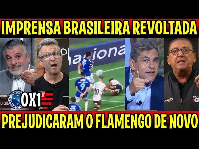 IMPRENSA BRASILEIRA FICOU REVOLTADA COM GOL ANULADO DO FLAMENGO "ROUBARAM O FLA" CRU 0X1 FLA