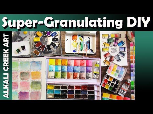 Super-Granulating DIY Mixes with Volcano Red, Volcano Yellow and Prodigal Son's Paints! DIY Palette