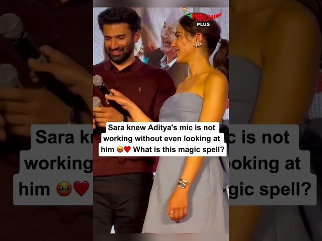 Aditya Roy Kapur and Sara Ali Khan cute moment! ️#MirchiPlus #adityaroykapur #bollywood