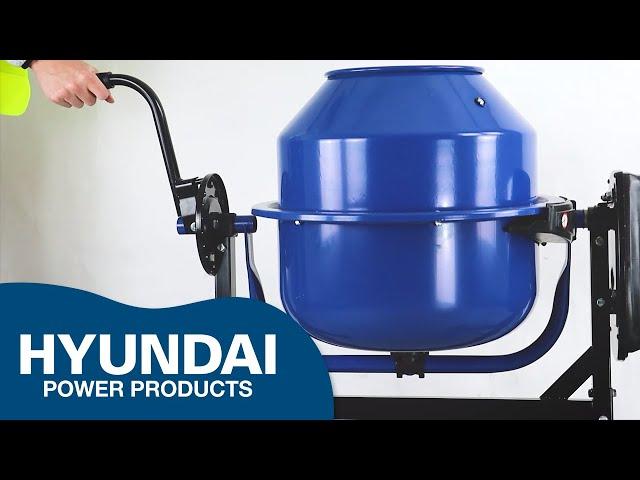 The Hyundai HYCM63E - Compact 220W Cement Mixer