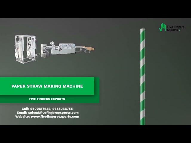 Single Paper Straw Packing Machine | Individual/Single Straw Packing Machine | Five Fingers Exports