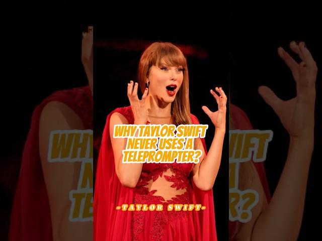 Do you know why Taylor Swift never uses a teleprompter? #taylorswift