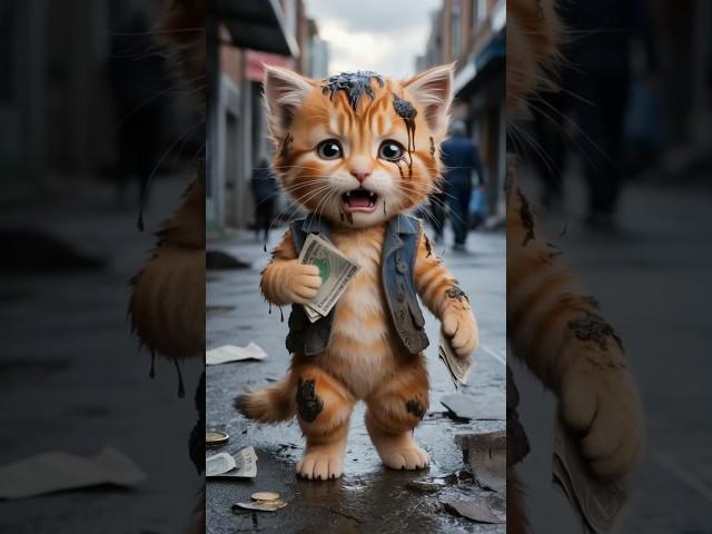 Street Cat’s Secret Journey #catshorts #reels #viralcats #trending #viralcats #animation #shorts