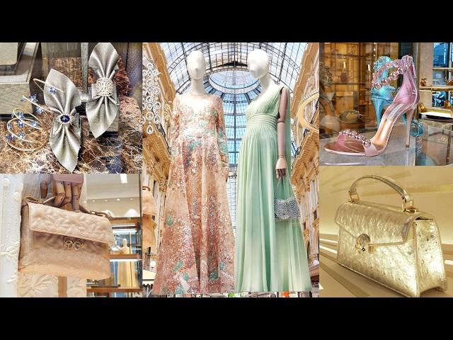 Shopping in Milan: ELIE SAAB, MAXMARA, BULGARI, FENDI, ARMANI, DAMIANI... Luxury Shopping Vlog 2024.