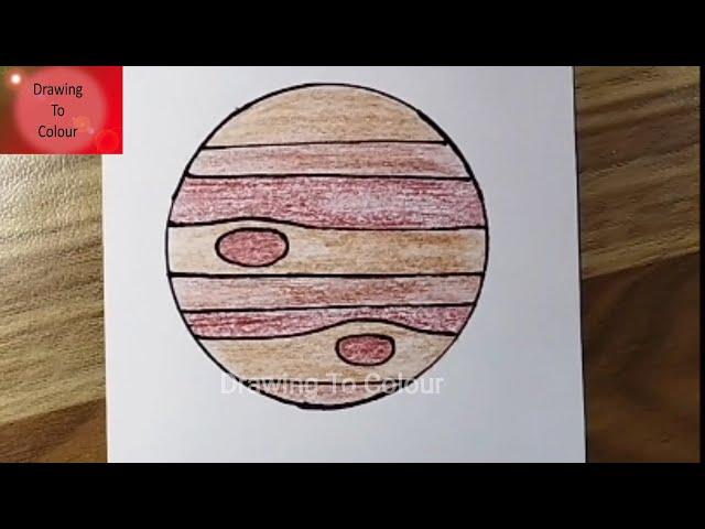 Jupiter Planet Drawing | How To Draw Jupiter Planet Easy Step by Step by Drawing To Colour #drawing