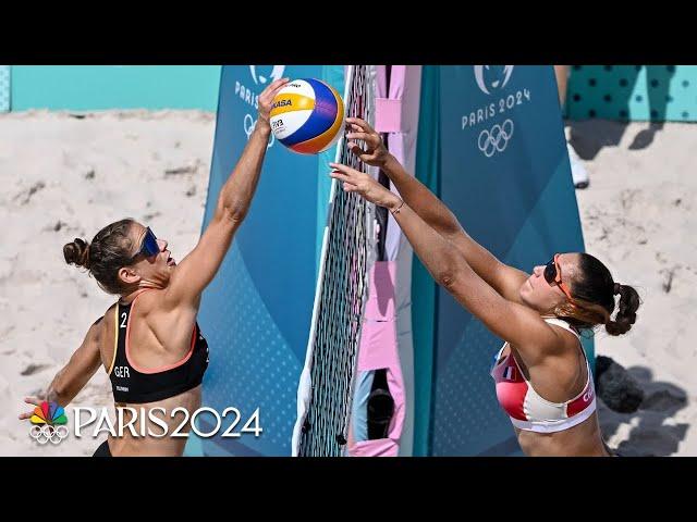 Germany dominates hometown hopeful France in women's beach volleyball | Paris Olympics | NBC Sports