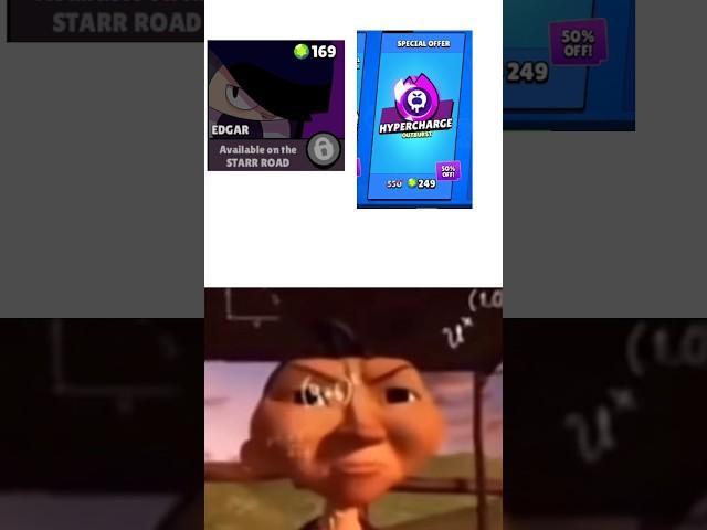 The hyper charge costs more than the brawler  #memes #brawlstars #supercell #edit