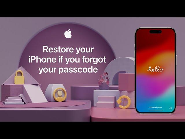 How to restore your iPhone if you forgot your passcode | Apple Support