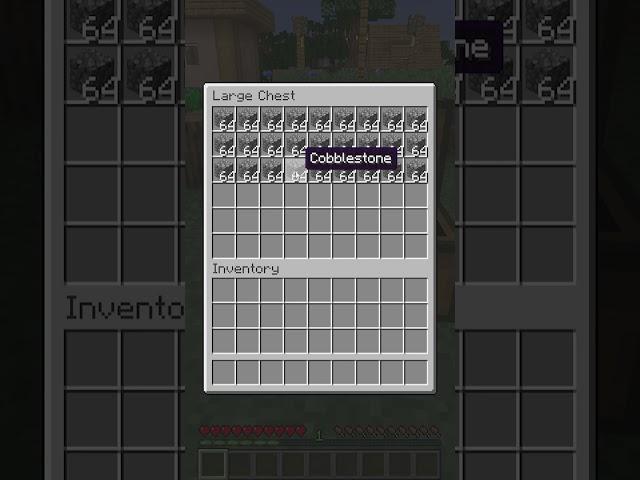 How to move items fast in chests and inventory on Minecraft  #gaming #minecrafttutorial