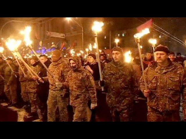 Far-right Ukrainians mark anniversary of nationalist hero Stepan Bandera