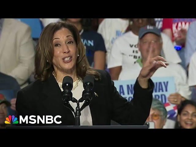 ‘We are the underdog’: VP Kamala Harris holds massive rally in battleground North Carolina