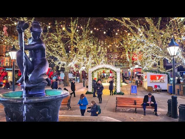 Luxury London Christmas 2024  Chelsea Christmas Lights Walk Tour  4K HDR