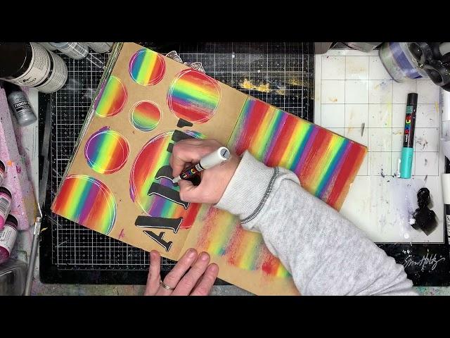 Inspired by Claire Stead: Create rainbow backgrounds