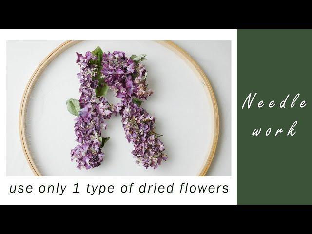 DRIED FLOWER EMBROIDERY - LETTER R