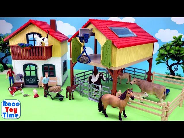 New Schleich Farm House Playset plus Animals Toys For Kids