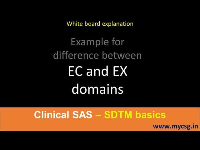 SDTM: EC vs EX - example for difference between EC and EX domains