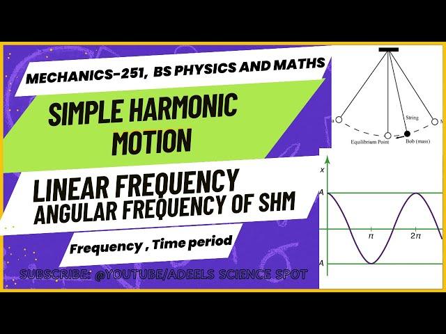 Linear Frequency and Angular Frequency of SHM | Periodic Motion | Periodic oscillator | Mech-251