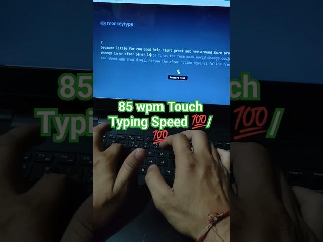 85 wpm computer Touch Typing Speed /#viral #viralvideo #reels #short #shorts #trending #youtube