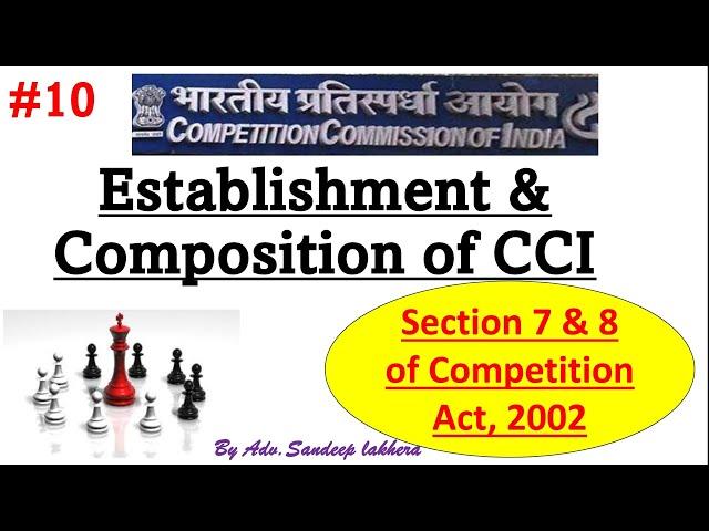 Establishment & Composition of CCI | Section 7 & Section 8 | Competition Act, 2002 #competitionlaw