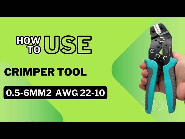 Must-Have Crimper Tool Electrical For Non Insulated Terminals Up to 6mm2 Indent Crimping