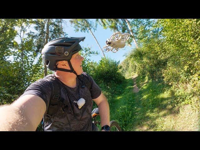 DJI NEO - FOLLOW (Tracking) Test im EXTREMEN WALDSTÜCK mit Mountainbike!