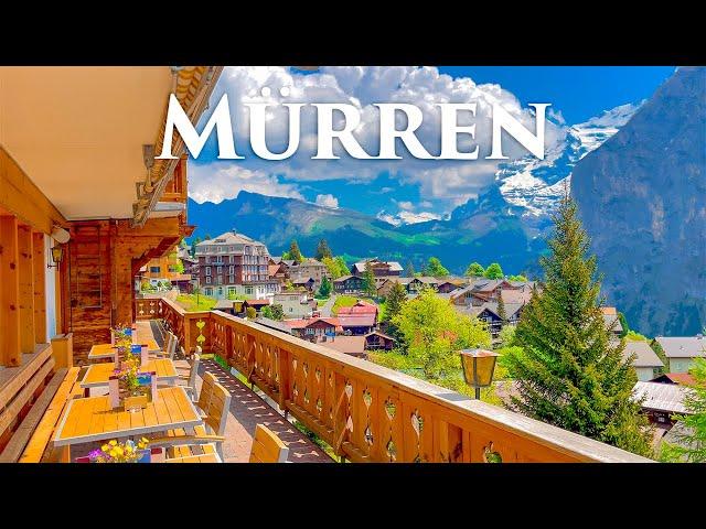 Mürren, Lauterbrunnen, Switzerland 4K - Incredible Beautiful Swiss Alpine Village, Travel Vlog