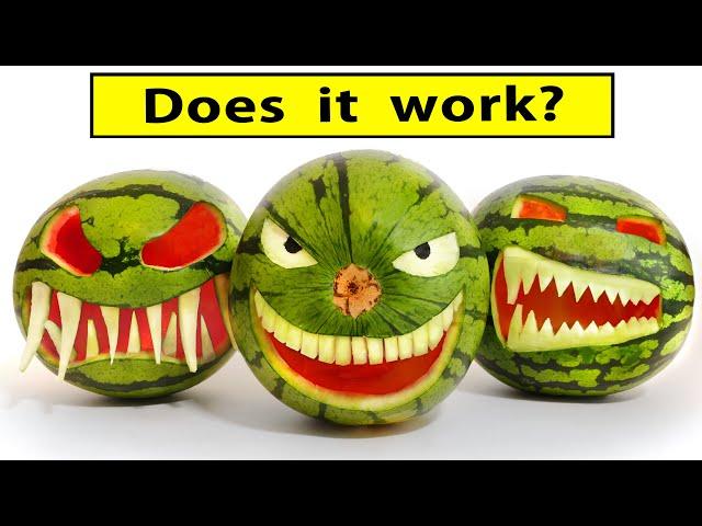 Halloween Pumpkins with Watermelons!