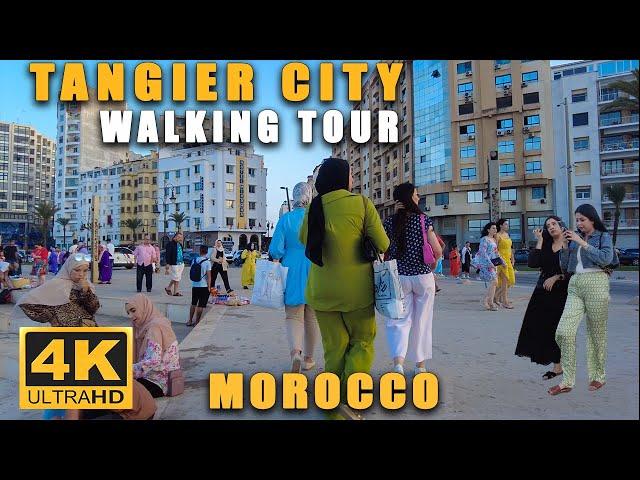 Tangier Summer 2023 city walking tour - Morocco 4k UHD