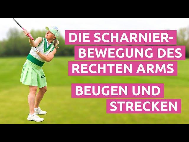 Golftipps: Beugen und Strecken - die Schanierbewegung des rechten Arms