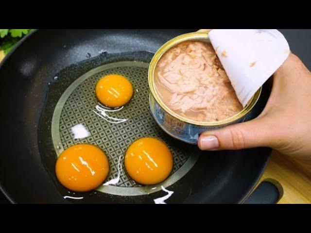 Do you have eggs and canned tuna at home  Easy recipe dinner!