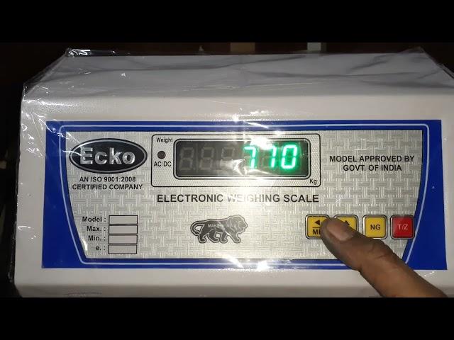 Electronic Weighing Scale Calibration Password Reset