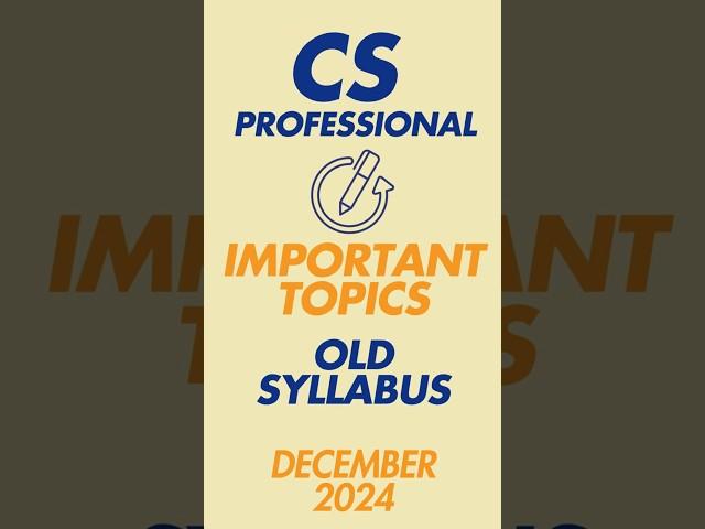 Important Topics - CRILW | CS Professional (Old Syllabus) | Precktice_for_CS #shorts #csprofessional