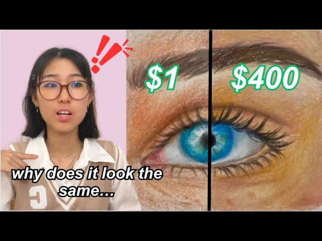 $1 vs. $400 Colored Pencil Review | Does Price REALLY Matter?