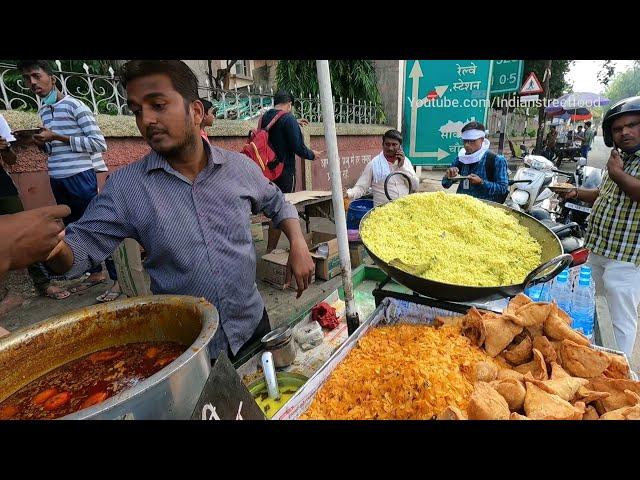 Breakfast Rush In Nagpur | Speed Working Guy Selling Poha | Indian Street Food