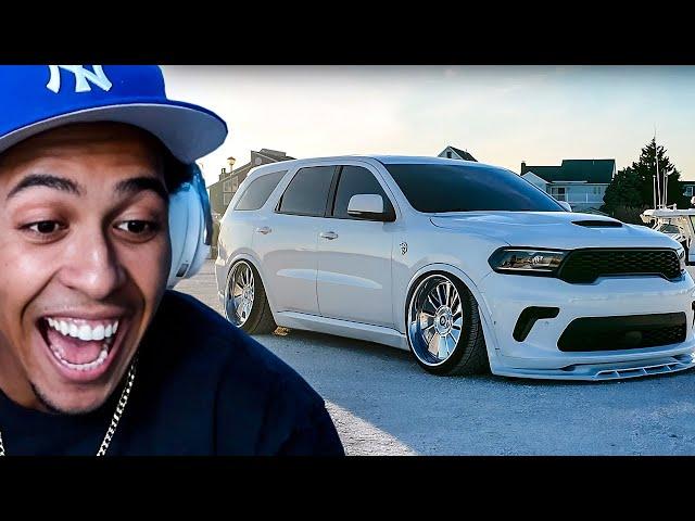 Taywavy Reacts To The World's FIRST Stanced Hellcat Durango!