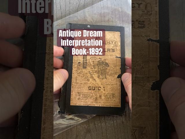 Antique Dream Interpretation Book circa 1892 #antiquarian#antiquebooks #dreams #gambling