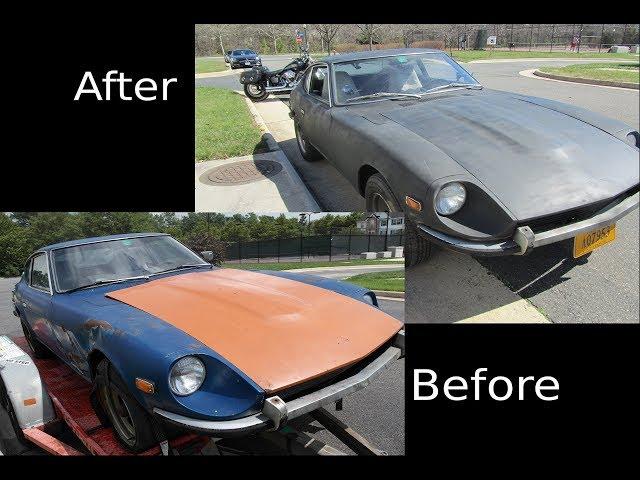 Datsun 240z  - Before and After progress on Restoration