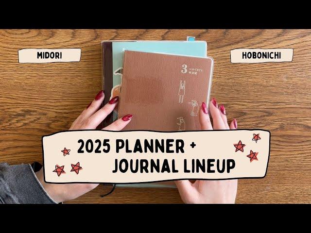 2025 planner + journal lineup!!  // hobonichi, midori