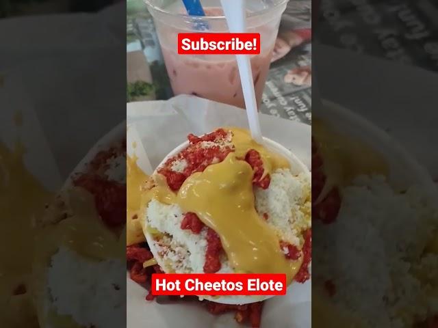 Hot Cheetos Elote + Nacho Cheese!